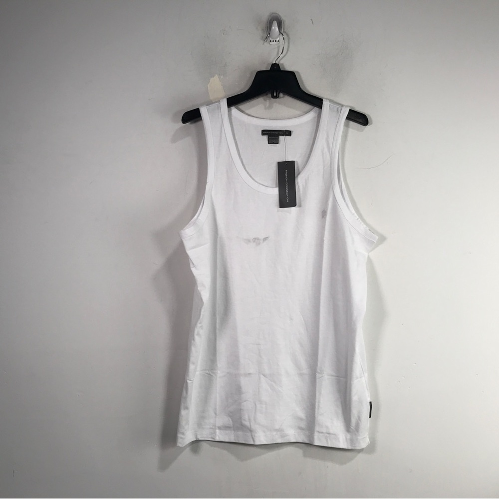 French Connection Scoop Neck Tank Top, Men's Size XL - White